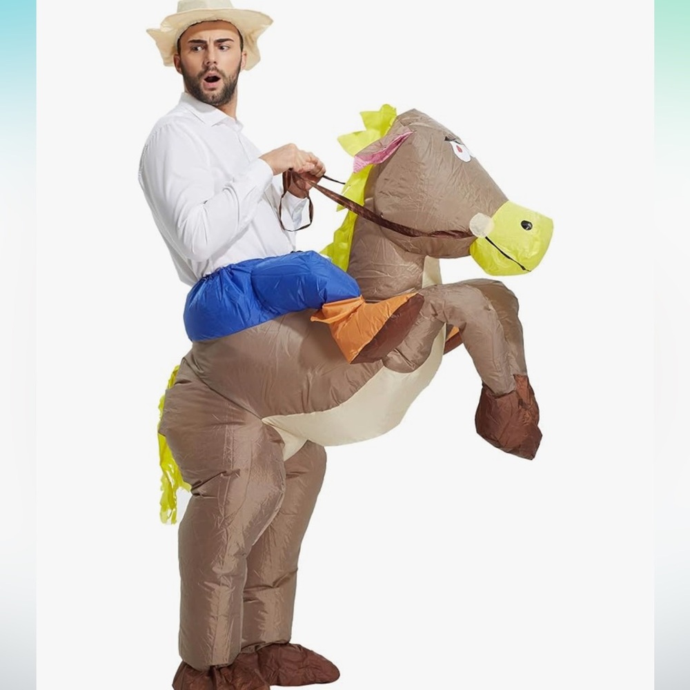 Inflatable Costume for Adults Cowboy Costume Blow up Adult Halloween Costume